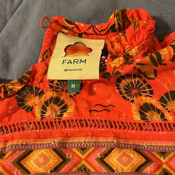 FARM RIO Red Secret Garden Organic Cotton Blouse - Picture 2 of 3